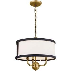 Kichler Heddle 3-Light Convertible Pendant/Semi-Flush Mount - Natural Brass